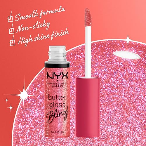 Miniatura 129 de NYX PROFESSIONAL MAKEUP Butter Gloss - Brillo de labios no pegajoso, tono marrón achocolatado (Ginger Snap)