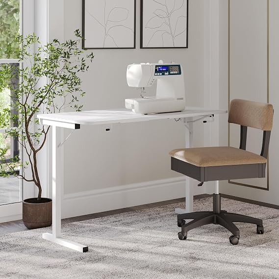 Arrow 601 Gidget I Sew-Much-More Folding Sewing, Cutting, Quilting, and Craft Table, Portable with Lift, White Finish