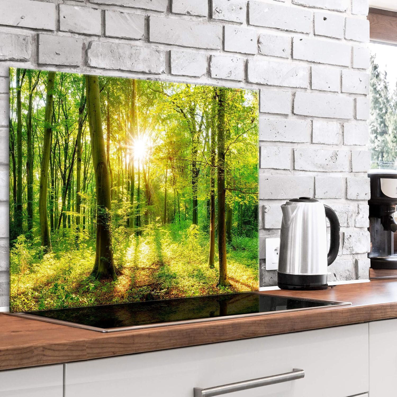 artgeist Tempered Glass Backsplash for Kitchen Splashback Printed