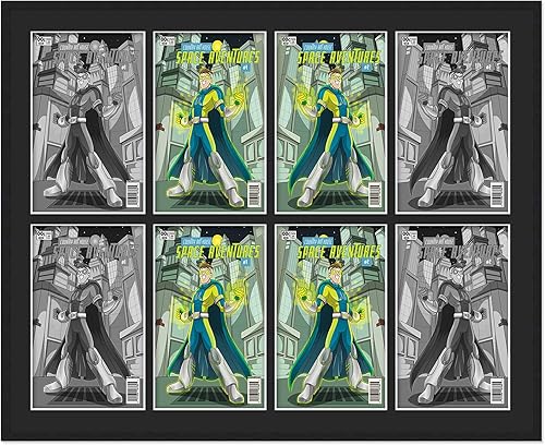 Miniatura 133 de Marco de cómic negro mate Para cómics publicados entre 1986 y el día actual (marco de madera maciza de cómic de la Edad Dorada), hecho