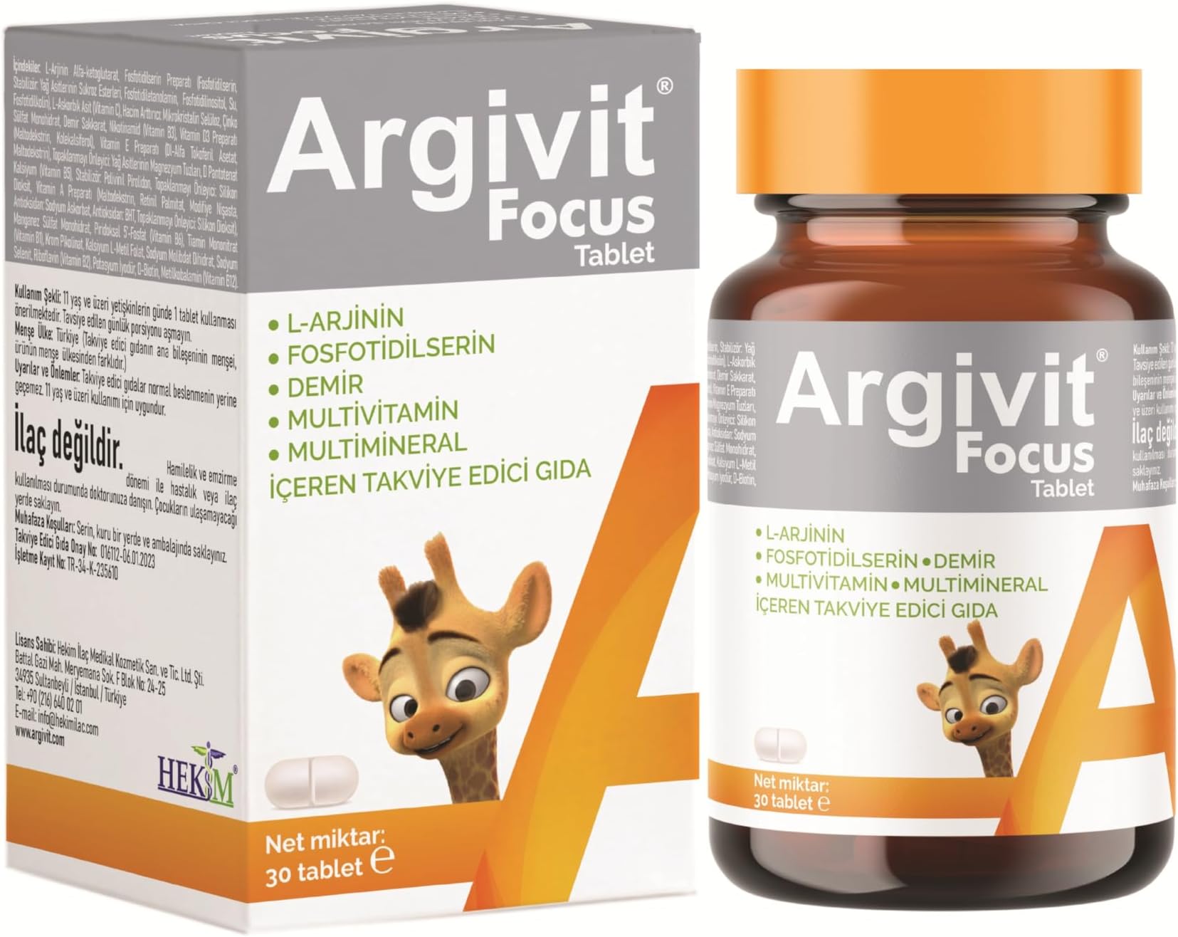 Argivit Focus Food Supplement 30 Tablets, Pack of 2