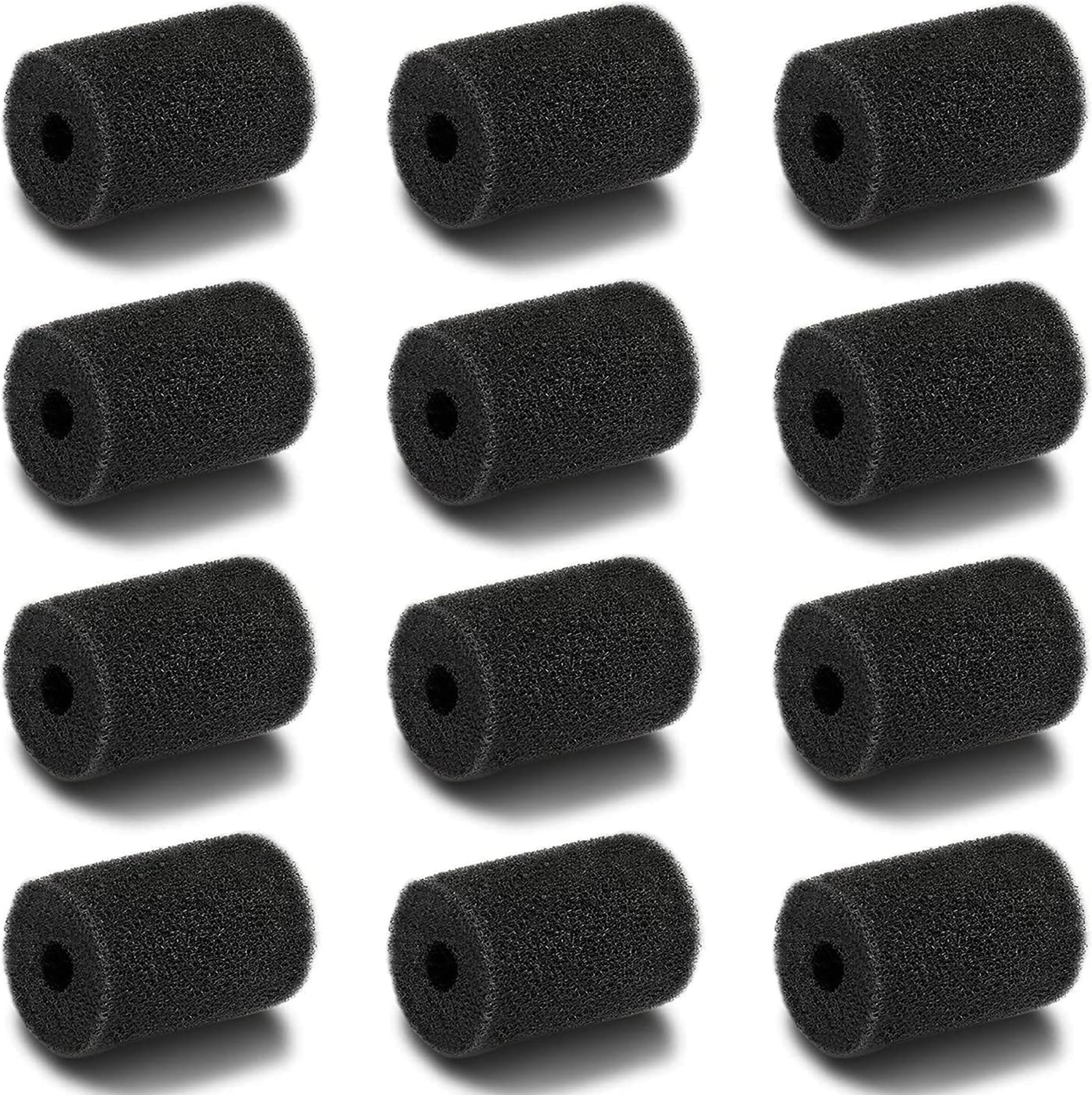 Pool Hose Tail scrubbers,12 Pack Tail Sweeps Scrubber Replacement High Density Sweep Hose Scrubber Pool Pre-Filter Intake Sponge as Polaris Pool Cleaner Parts Fits for Polaris Vac-Sweep Pool Cleaner
