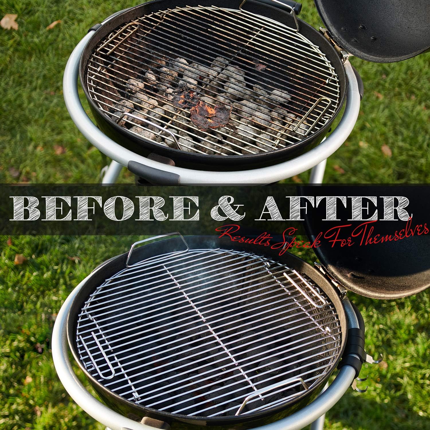 Easy Function Wood Grill Scraper - Wooden BBQ Grill Brush Cleaner Alternative - Enjoy Safe & Bristle Free Barbecue (Grill Brush Scraper)
