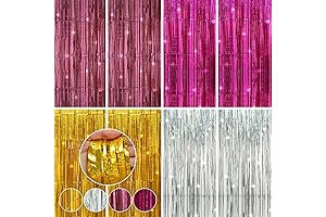 8 Pack Fringe Backdrop for Disney-Themed Celebrations