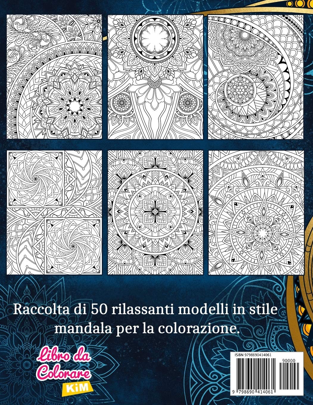 Libro da colorare Mandala per adulti antistress con grandi mandala complessi