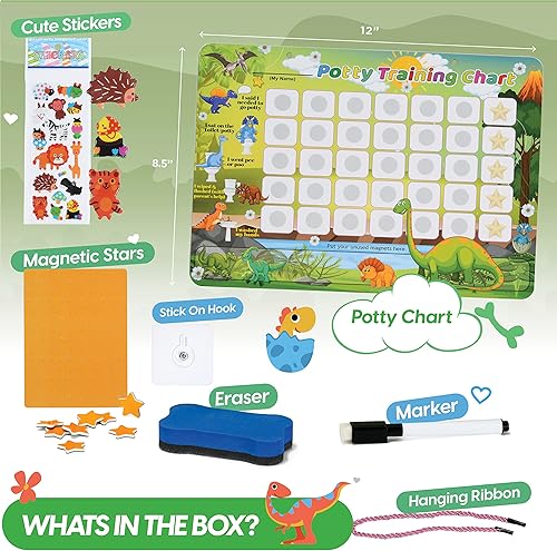 Miniatura 6 de Asiento de entrenamiento portátil para ir al baño con temática de dinosaurio, para niños, asiento de inodoro plegable con agarre antideslizante,