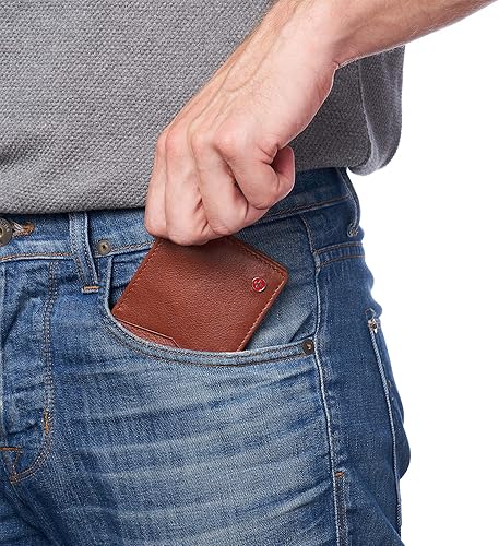 Miniatura 6 de Alpine Swiss Delaney - Cartera delgada y plegable Cartera de bolsillo frontal 8 ranuras para tarjetas ventana de identificación Ranura exterior