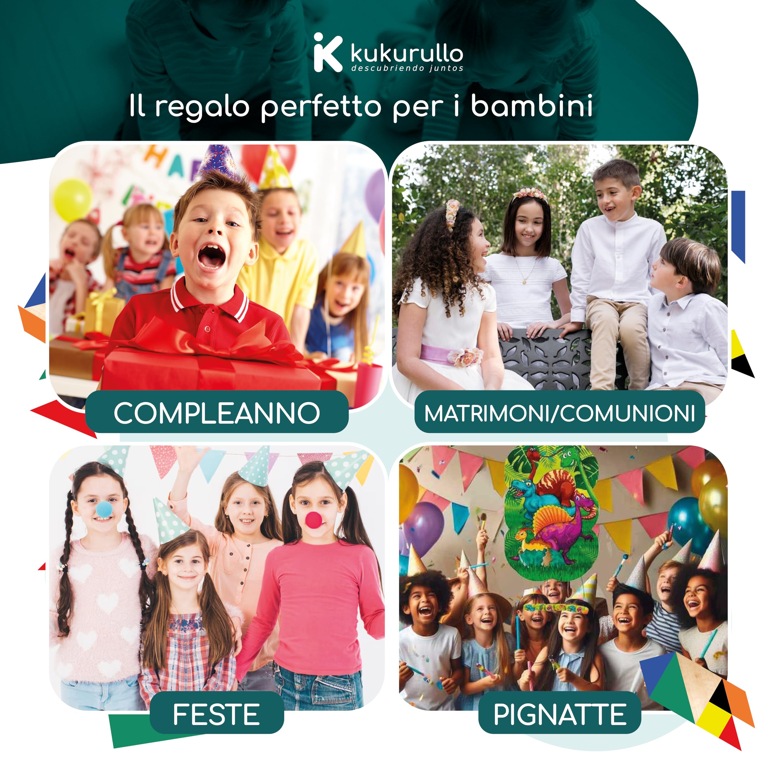 Tangram Bambini Pack 15 - Giochi Educativi | Regalini Fine Festa Compleanno | Gadget per Bambini