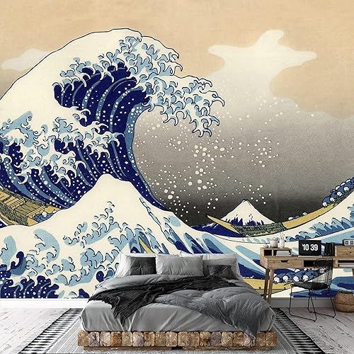 Vista 49 de Wall26 - Papel tapiz en color cobre con estampado de "Almendro en flor" de Vincent Van Gogh Verde azulado "Flor de almendra