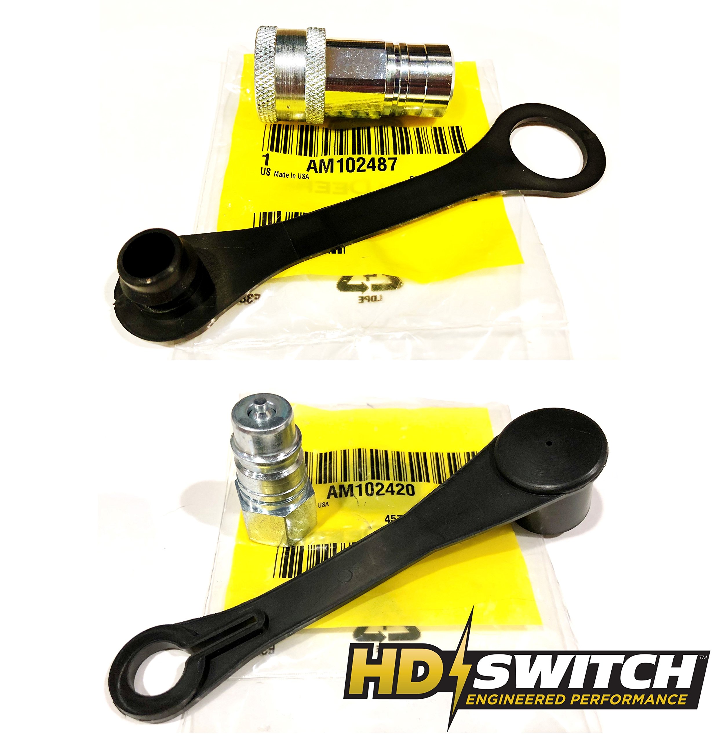 HD Switch Hydraulik-Kupplungs-Staubkappen-Set, 4 Stück – Für John Deere Traktoren, ISO 3/8 Zoll