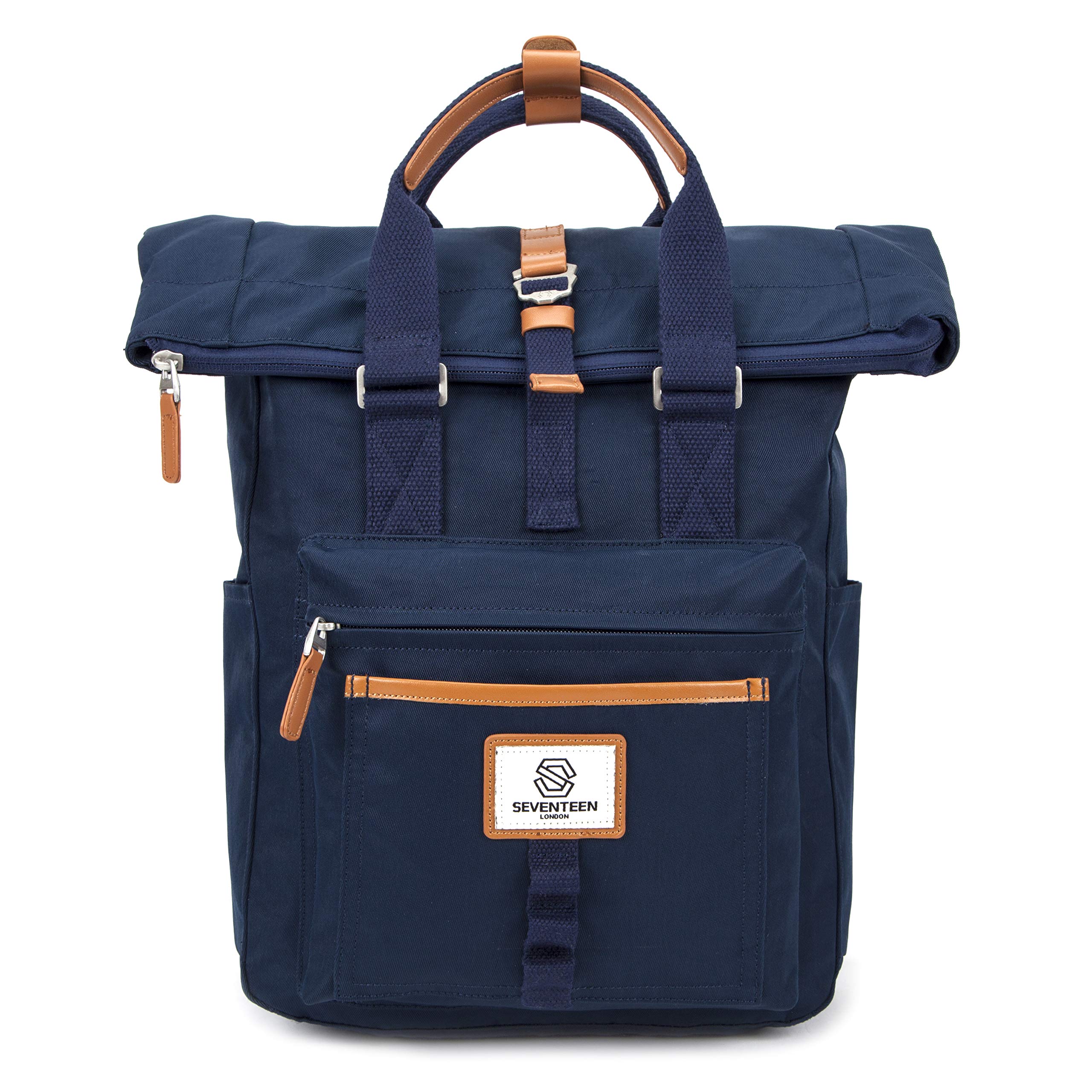 Seventeen London 'Canary Wharf' 12L Roll Top Backpack - Navy