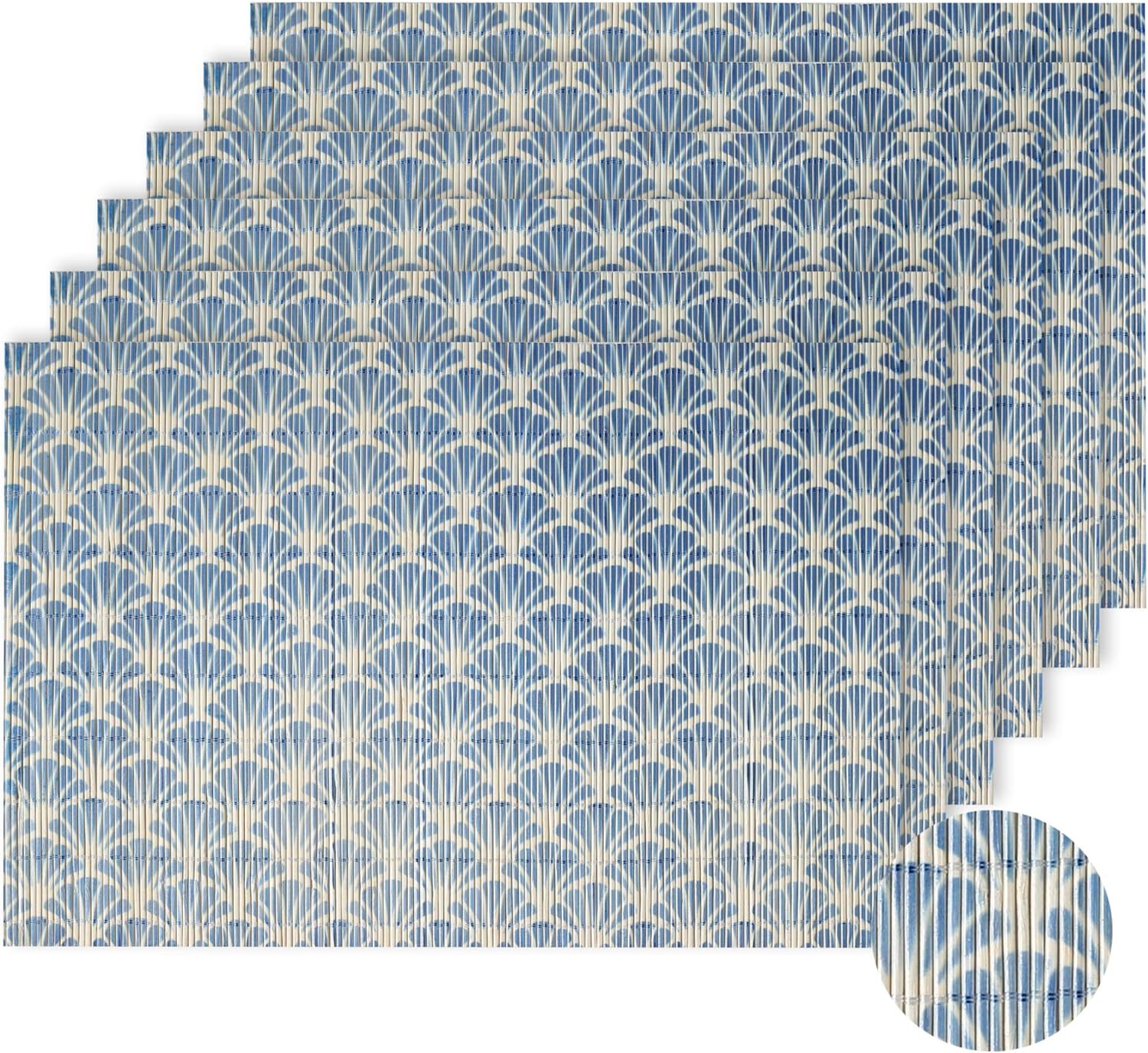 LOVECASA Placemats and Coaster Set of 12, Bamboo Placemats and Coaster