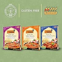 Vista 5 de Kitchens of India Combo de pasta de curry para pollo al curry con mantequilla, Tikka Masala y pollo al curry, pasta de curry fácil de usar sin