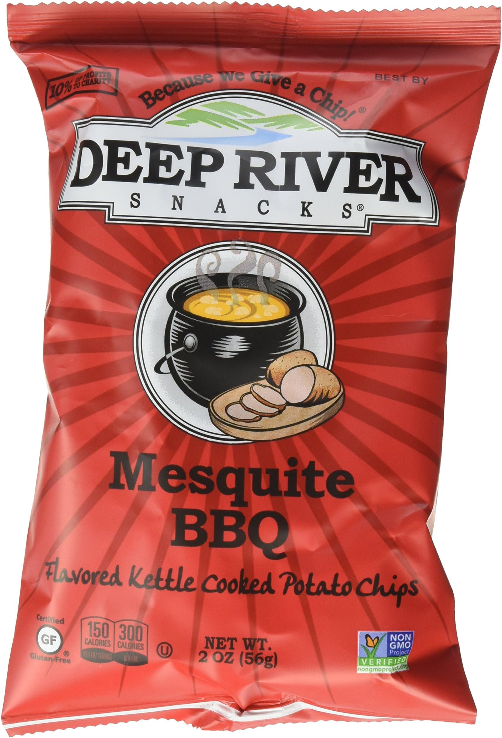 Deep River SnacksKettle Chips, Mesquite Bbq, 2 oz, (Pack of 24)