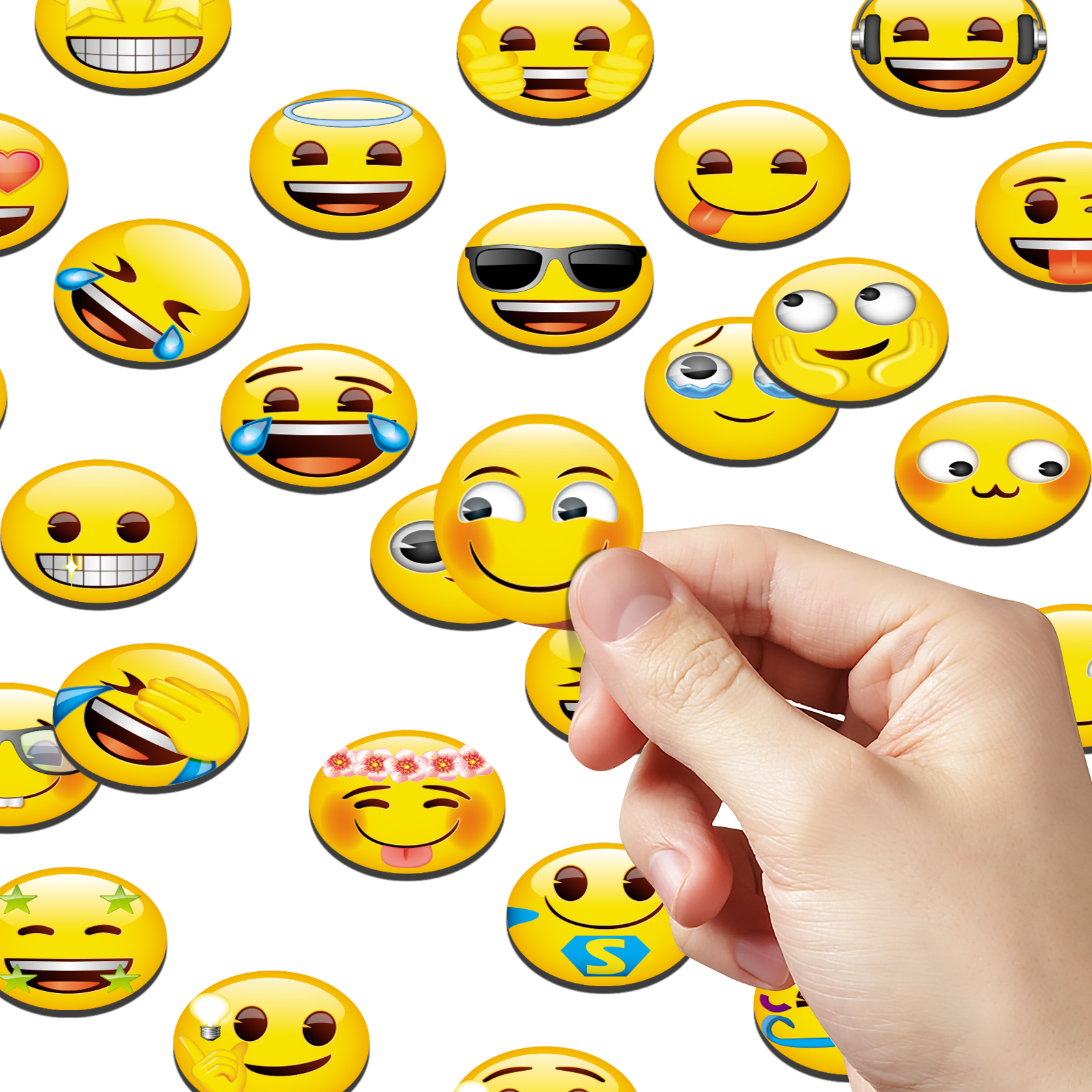 Laywvco 28Pcs Emoji Refrigerator Magnets Fridge Magnets for Locker Whiteboard Decorative Magnets - Image 2