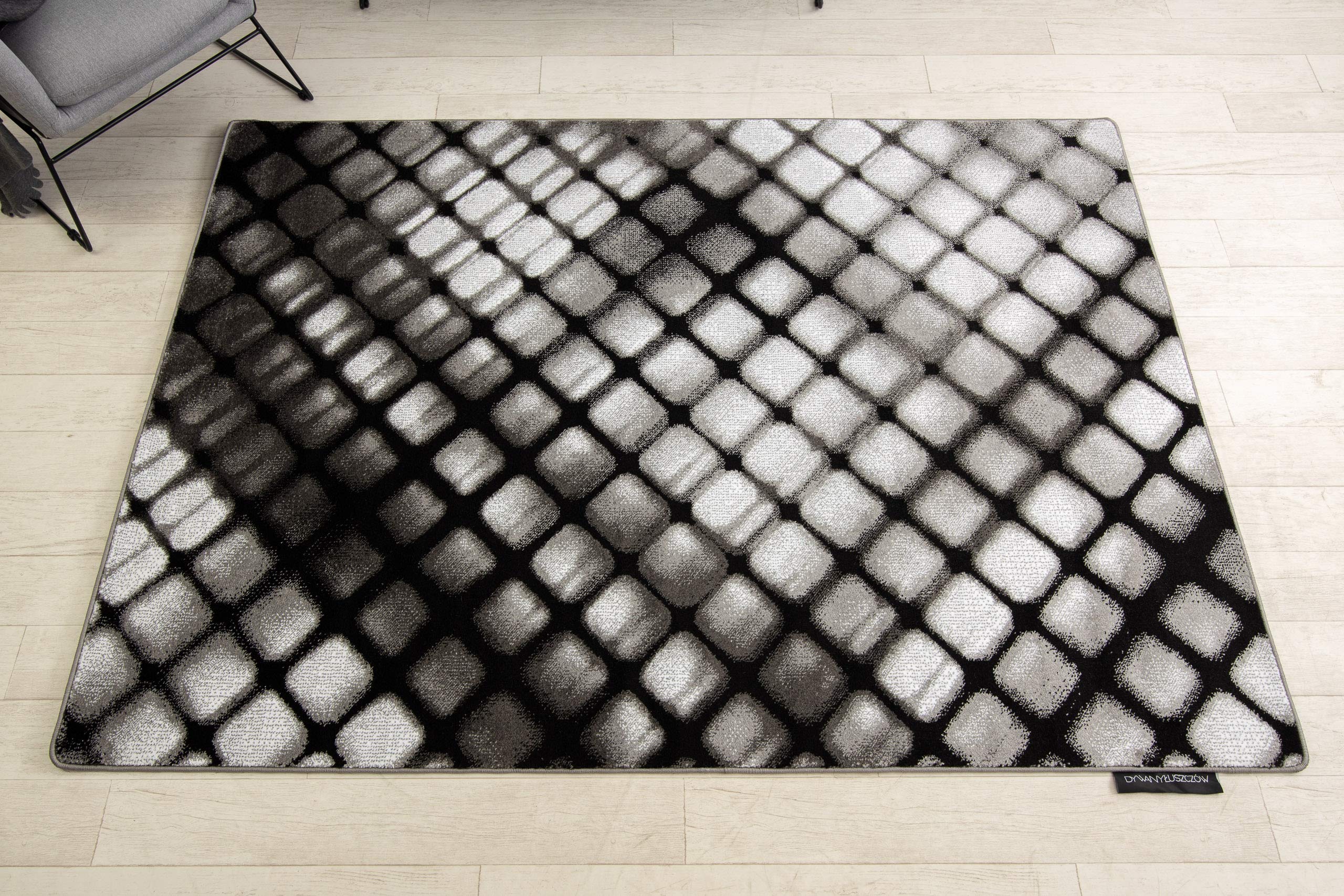 Dywan INTERO Reflex 3D kratka szary 140 x 190 cm szary
