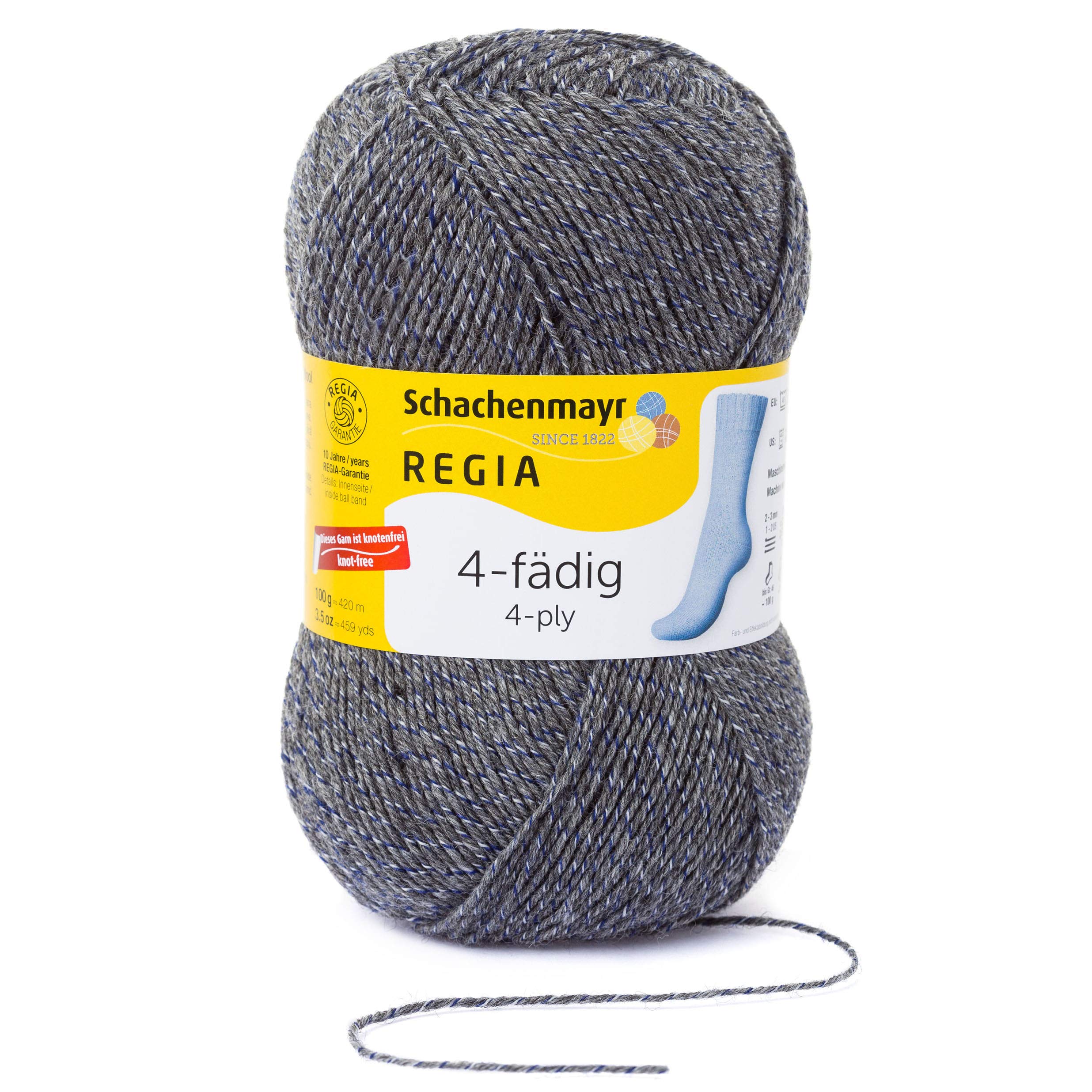 Regia4 Ply 100gm 00525 Grau Mouline