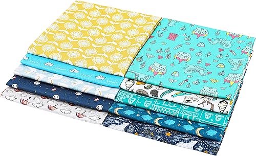 Vista 75 de Craftido -25 opciones: paquetes de tela de acolchado 100% algodón, 10 cuartos gruesos de 18 x 21 pulgadas, peso mediano de 5.2 onzas