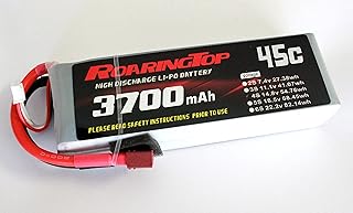 RoaringTop LiPo Battery Pack 45C 3700mAh 4S 14.8V with Deans Plug for RC Car Boat Truck Heli Airplane