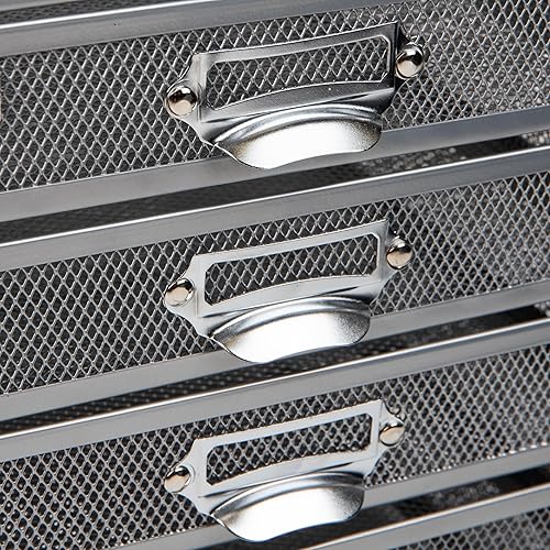 Miniatura 4 de Mind Reader Organizador de escritorio para armario, plateado, 5 cajones