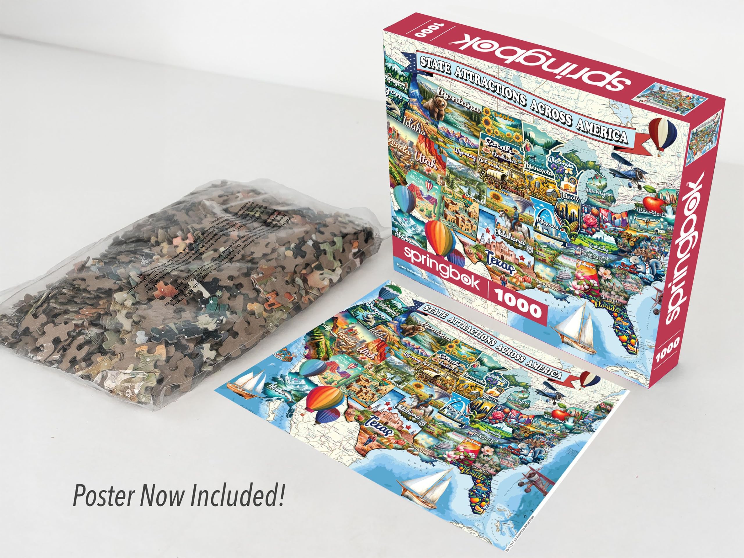 Amazon.com: Springbok All American Attractions 1000 Piece Jigsaw