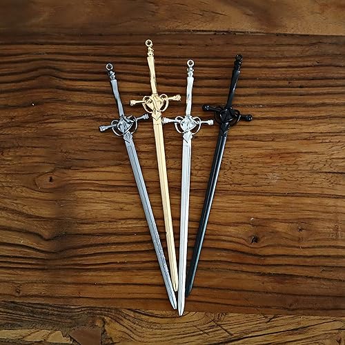 Miniatura 2 de 4 horquillas de espada para el cabello, palillos chinos inspirados en palillos largos, accesorios perfectos para mujer para estilos góticos,