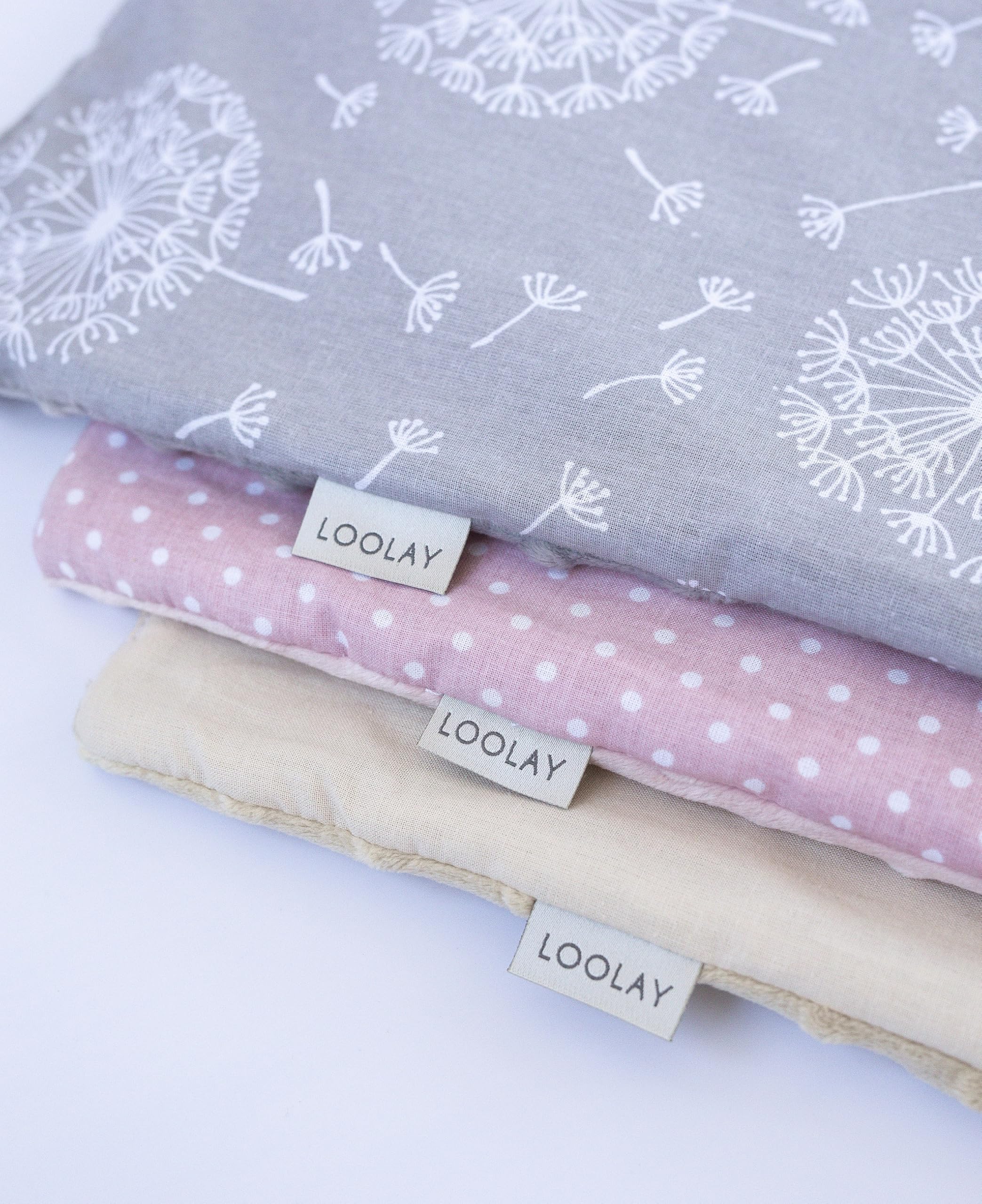 LOOLAY Coprigambe per ovetto, coperta per seggiolino auto, 90 x 90 cm, coprigambe per tutto l'anno, Minky e cotone biologico, cinturino compatibile a 3 e 5 punti (grigio pastella)