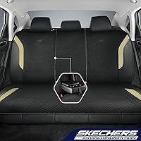 Vista 3 de Skechers Fundas de asiento de coche de espuma viscoelástica, fundas de asiento gruesas de malla Air Cool, juegos completos de asientos de coche