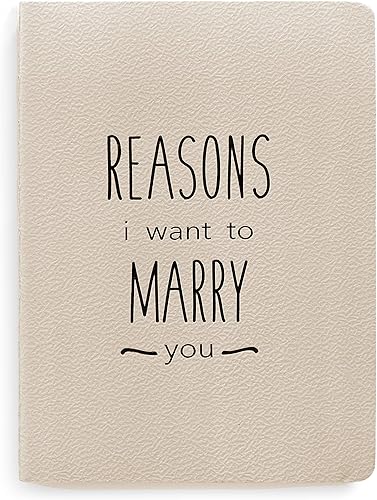 Diario Reasons I Love You y I Want to Marry You, con impresión tipográfica y sello, regalo para aniversario, casamiento, compromiso o propuesta de
