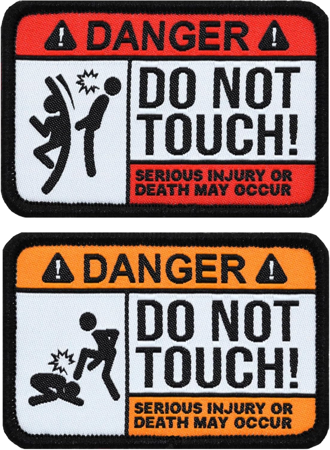 Great 1 Funny Morale Patch Set, Danger - Serious Injury or Death May Occur