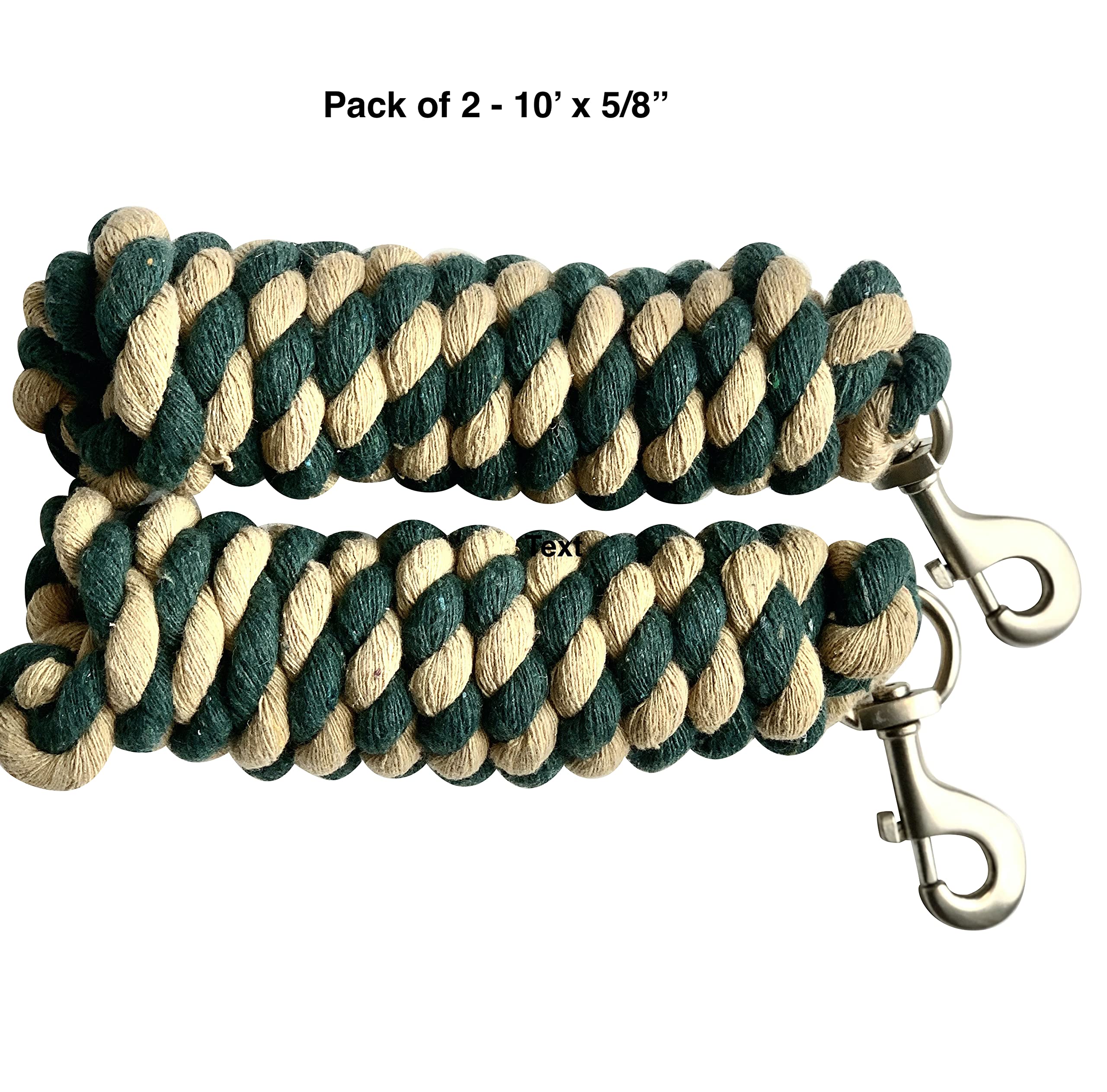 Llama Lead Rope Cotton Lead Ropes For Horses Pack Of 2 - 10 Foot With Bolt Snaps ...