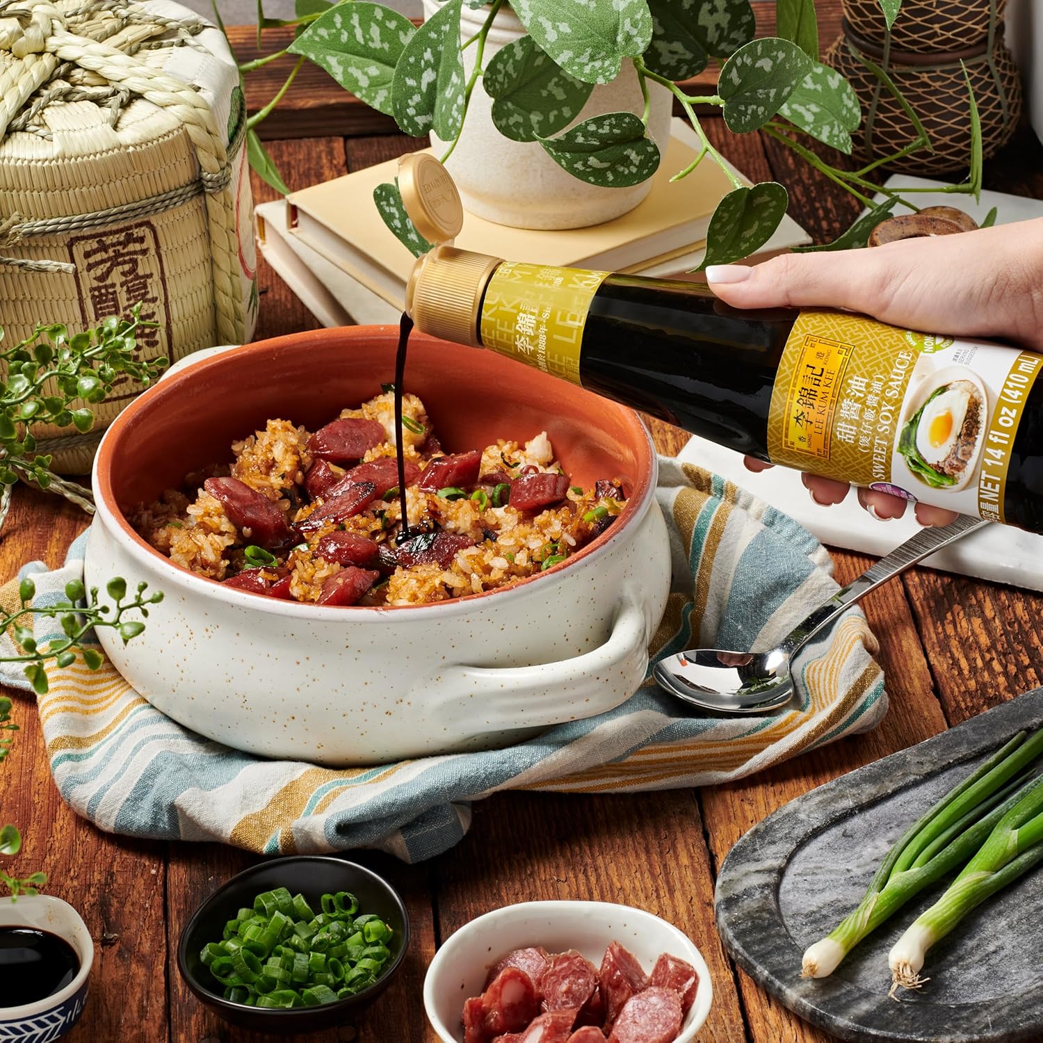Lee Kum Kee Sweet Soy Sauce (14 oz - 2 Pack), Vegan, Non-GM Soybeans, No Artifical Preservatives - Perfect for Clay Pot Rice, Stir-Fry Noodles, Dumplings, Dips, & Rice Rolls