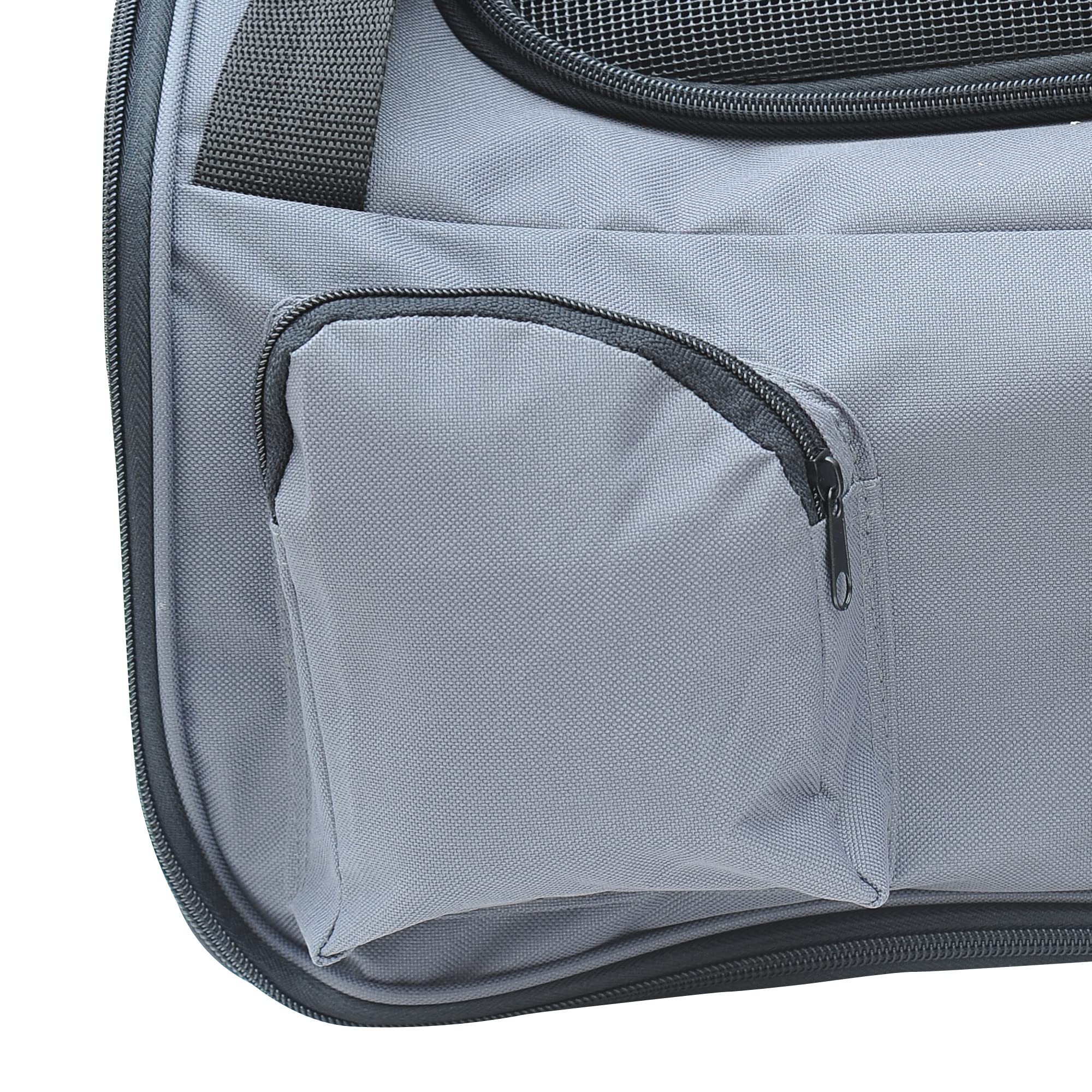 PawHut Hundetasche Auto Hundebox Transportbox Tragetasche Autositz Katze, 41 x 34 x 30 cm, Oxford Gewebe grau