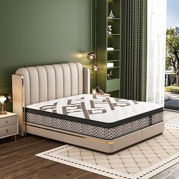 Twin Size Mattress, 12 inch Hybrid Mattress with protector,Edge Support