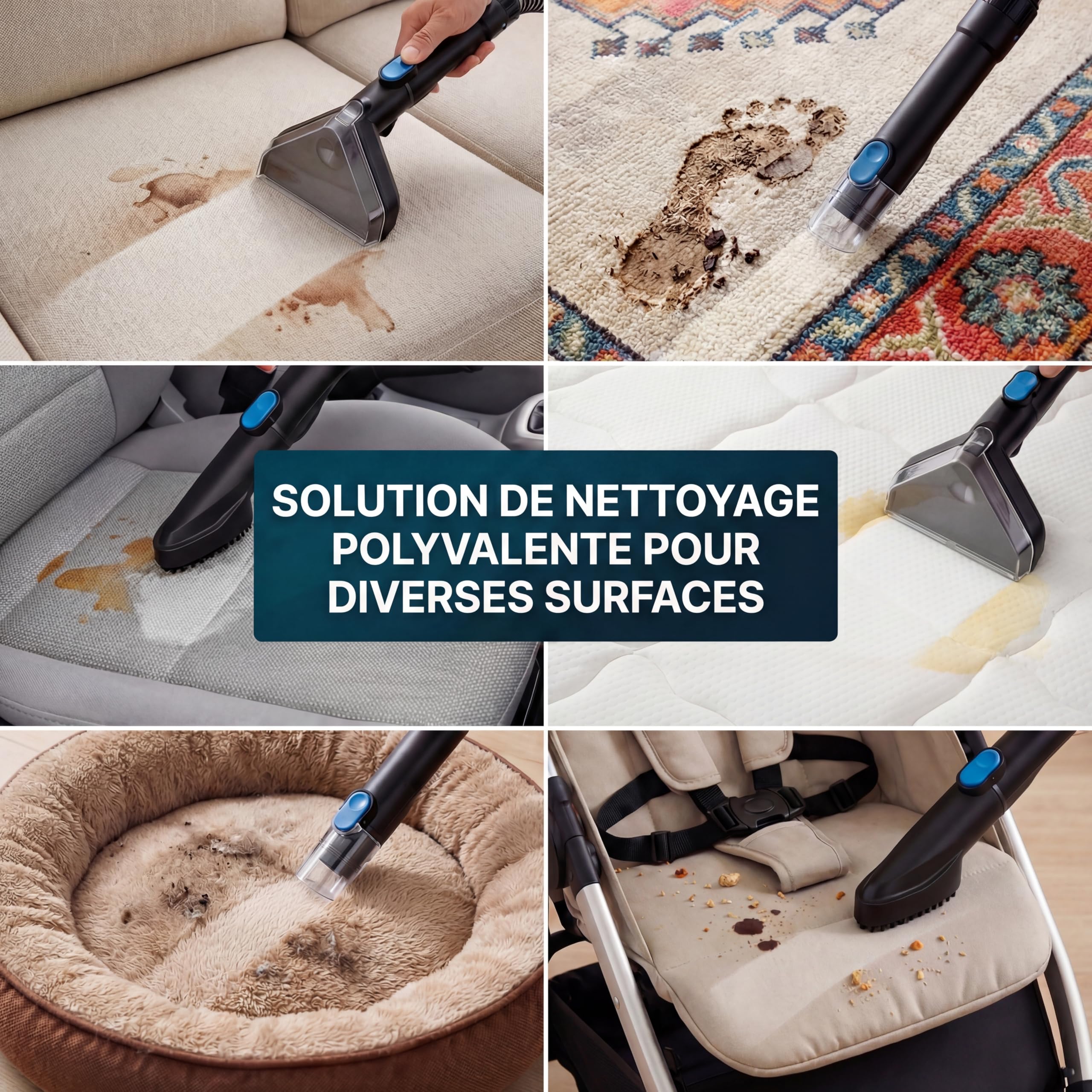 Princess Spot Master Nettoyeur de taches à froid, 600 W, réservoir d’eau propre 1100 ml, compact et léger, pour tapis et tissus d’ameublement, 01.332013.01.001