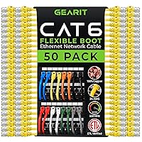 Vista 18 de GEARit Paquete de 50 cables de conexión Cat6 de 1 pie de cable Ethernet Cat 6 sin enganches, flexible y suave, serie premium, color morado