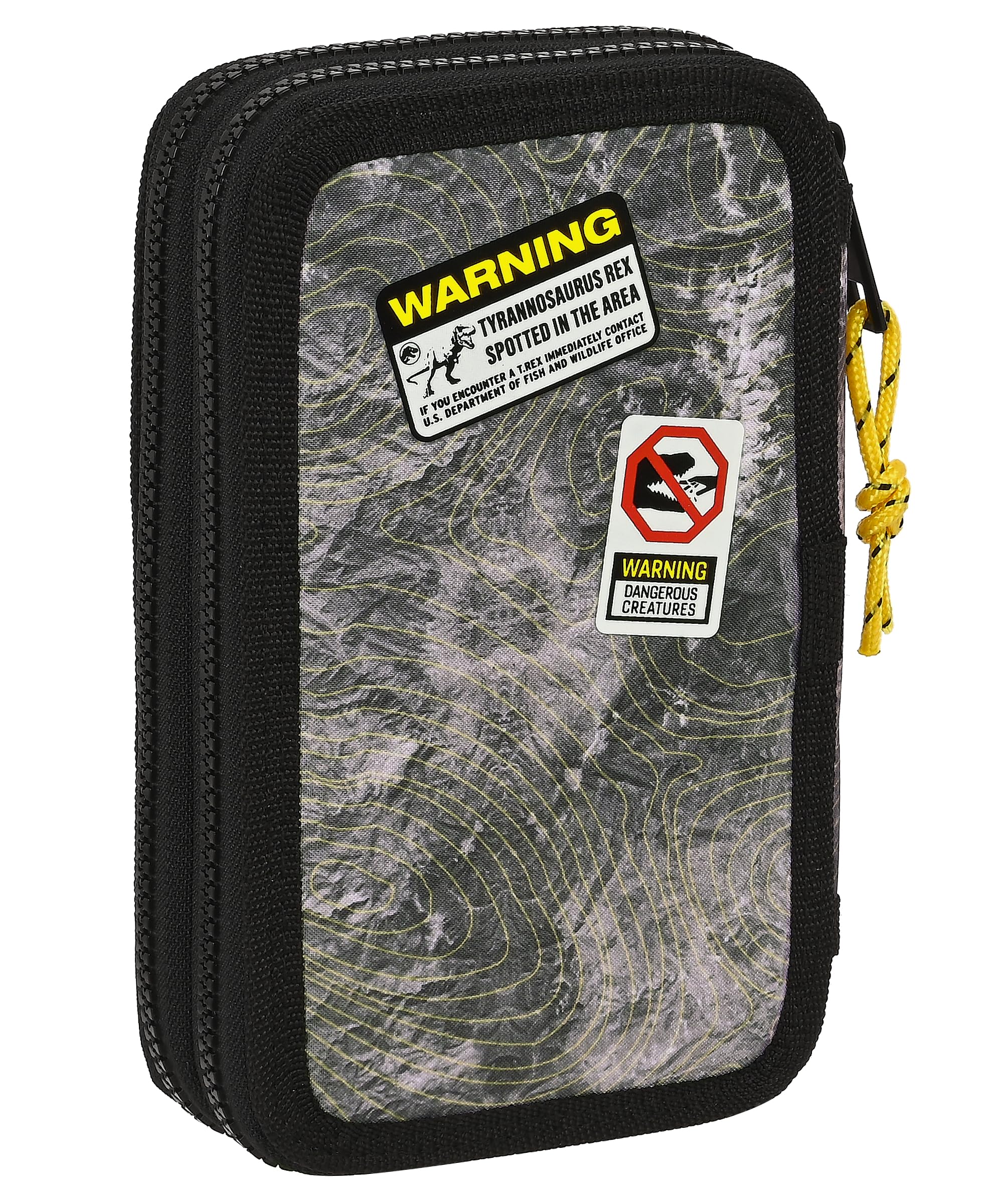 JURASSIC WORLD WARNING, Children's School Pencil Case, Pencil Case with Colours, with 28 Tools Included - Image 2
