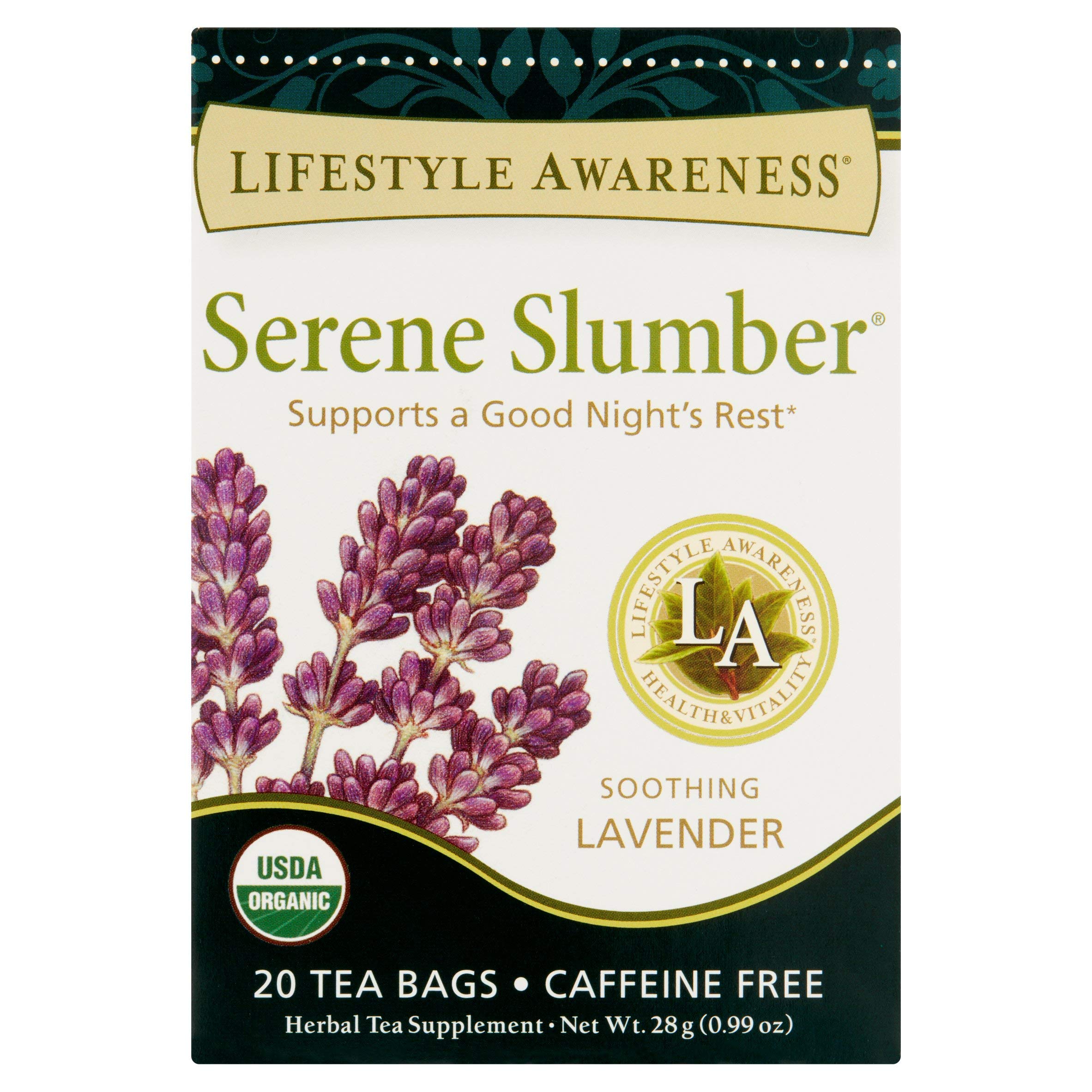 Lifestyle Awareness, Serene Slumber, Caffeine Free, Organic, 20 Count / 2 Pack