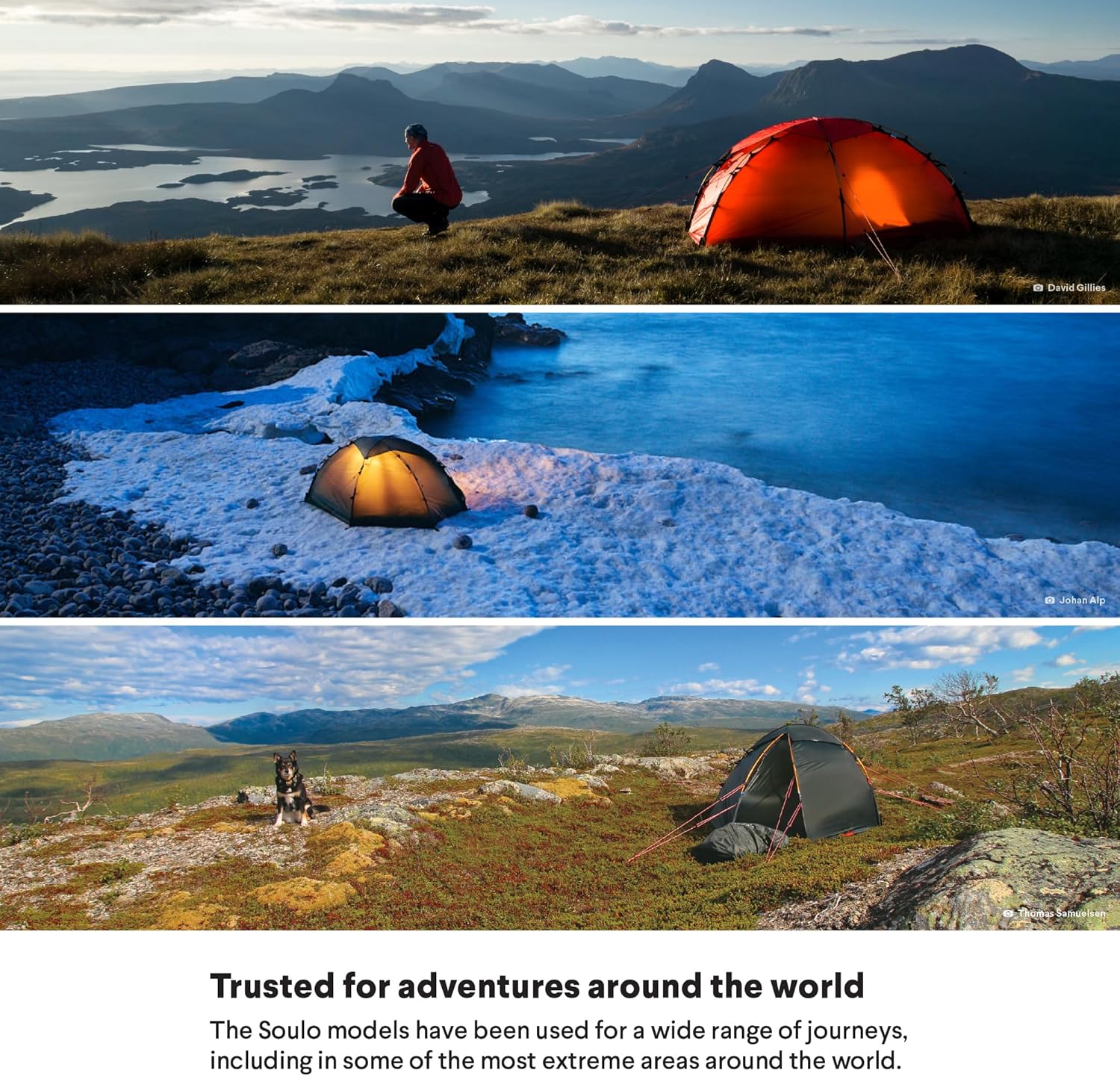Hilleberg Soulo 1 Person Freestanding 4-Season Tent, All-Weather Backpacking & Mountaineering Tent