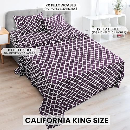 Miniatura 10 de LDC Lux Decor Collection - Juego de sábanas, 4piezas, microfibra cepillada alta ozyd, fundas, bolsillo de sábana de hasta 16pulgadas de profundidad