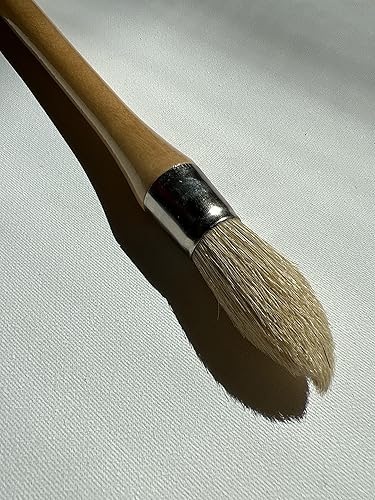 Pincel de punta francesa, larga serie artesanal pincel de pintura de tiza, 5 pulgadas, cepillo de cera largo, cepillo de pintura redondo, cepillo de