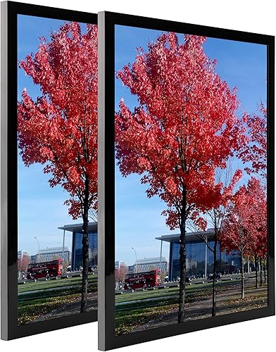 Miniatura 2 de Medog Juego de 2 portarretratos de 8.5 x 11 pulgadas, marco para certificado de diploma, portarretratos de 8.5 x 11 pulgadas, color negro