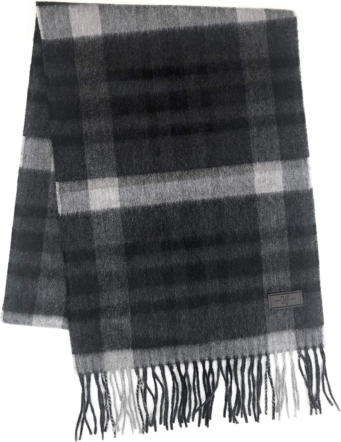 Hickey Freeman Patterned 100% Cashmere Scarf for Men – Ultra-Soft Men’s Winter Scarves, 66-Inches x 12-Inches - Image 2