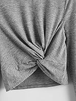 Vista 3 de SweatyRocks - Camisa recortada de manga larga para mujer, blusa de estilo casual