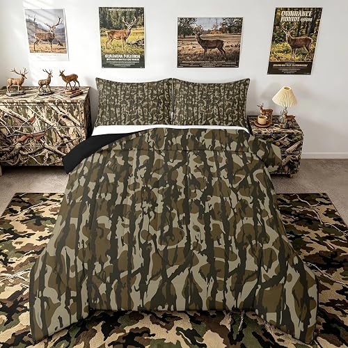 Feelyou Camouflage Bedding Set Full Size Kids Camo Comforter Set