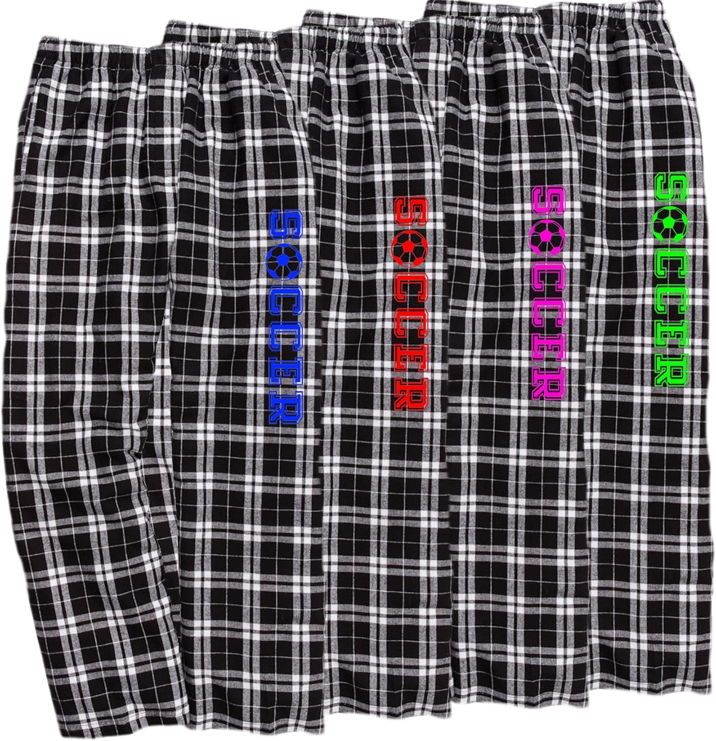 JANT girl Soccer Black White Lounge Flannel Pant with Pockets
