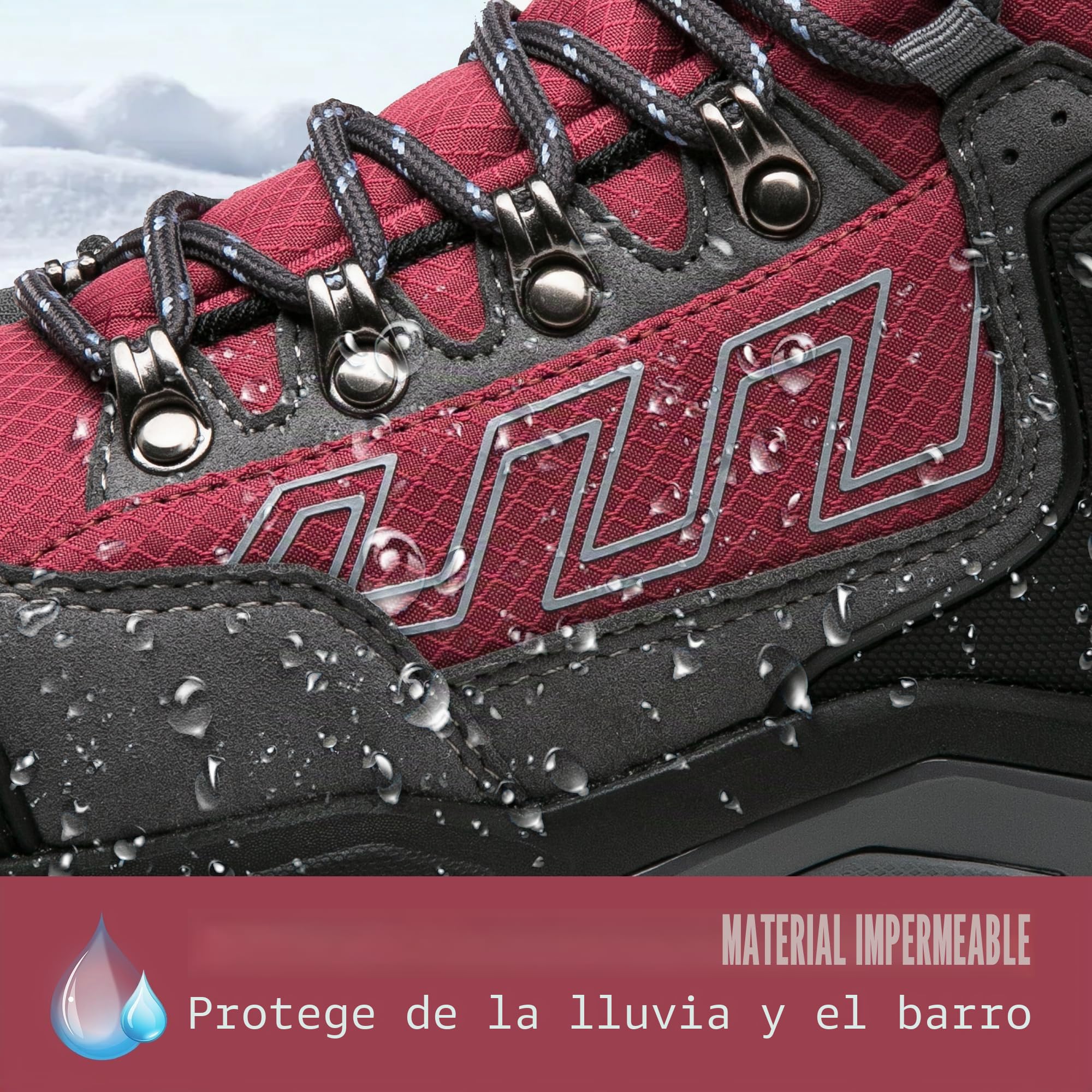 KOIFISH Botas de seguridad para Hombre Mujer Invierno Impermeable Zapatos de Seguridad Punta Compuesta Antideslizante Antiestático Botas de Trabajo con Forro Térmico