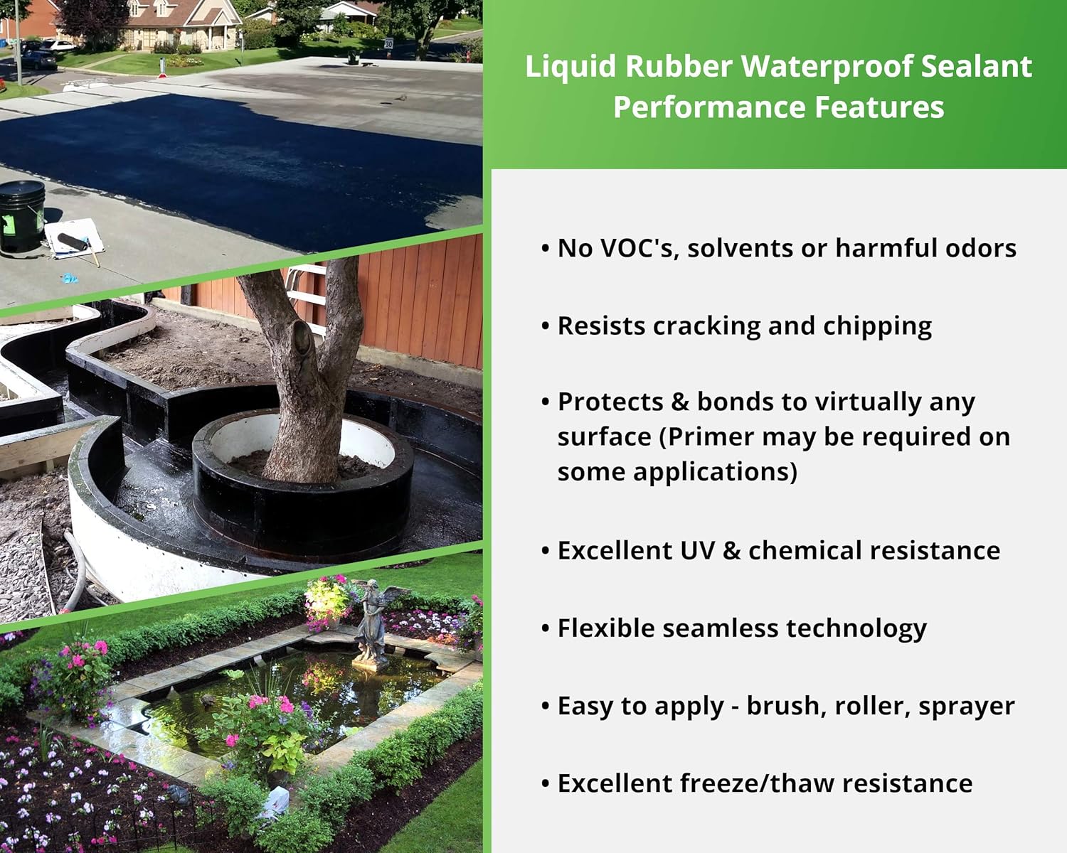 Blасk Frіdау Sаlе 2022 L R Liquid Rubber Waterproof Sealant - Multi-Surface Leak Repair Indoor and Outdoor Coating, Water-Based, Easy to Apply, Original Black, 5 Gallon