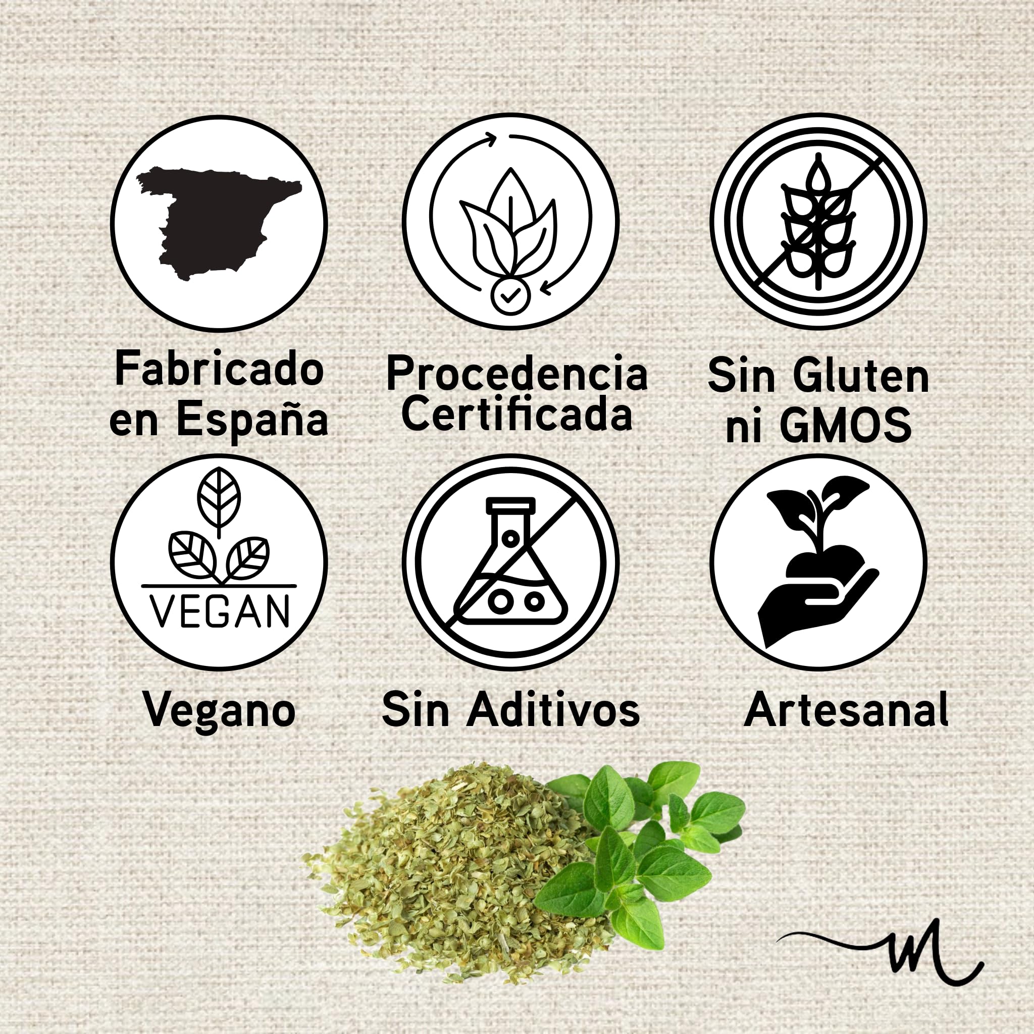 Oregano Hojas sin Gluten, Hojas de Oregano para Aceite de Oregano, Comida Vegana, Hierbas Provenzales, Especies para Cocinar Cocina Mediterranea, Hojas de Oregano para Infusiones - DnnG
