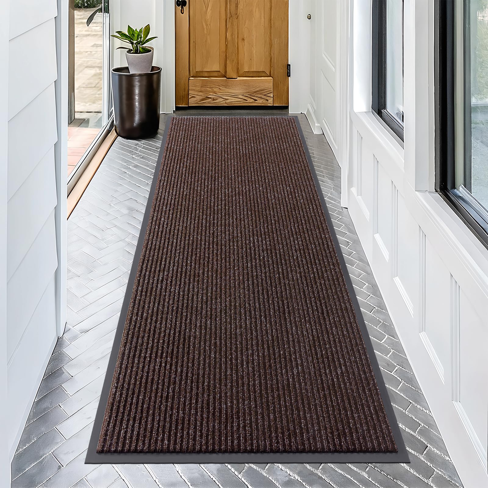 OLANLY Front Door Mat Indoor Outdoor Entrance, Waterproof Heavy Duty Doormat, Fade Resistant, Low Profile, Easy Clean Patio Porch Welcome Floor Mats for Entry, 29.5x17, Beige — view 80